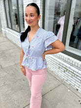 Load image into Gallery viewer, The Daisy Drift Peplum Top