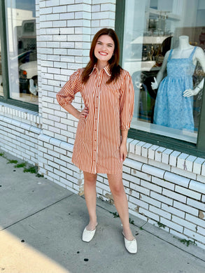 Pumpkin Spice Shirt Dress