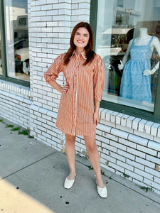 Pumpkin Spice Shirt Dress