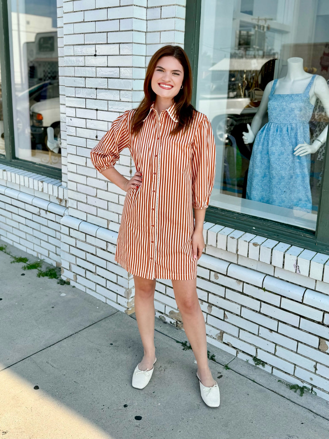 Pumpkin Spice Shirt Dress