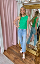 Load image into Gallery viewer, The Lime and Twist Eyelet Top