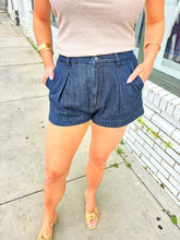 Load image into Gallery viewer, The Carrie Dark Denim Shorts