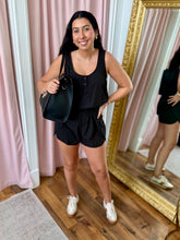 Load image into Gallery viewer, On the Go Romper-Black