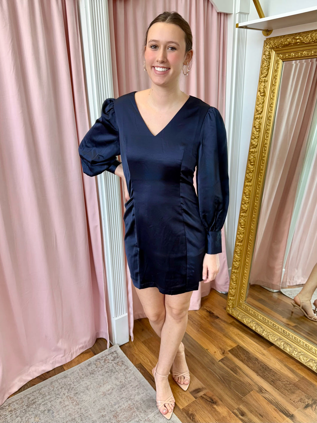 The Pearl Mini Dress - Navy