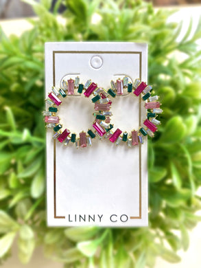 The Whitney Round Colored Earrings