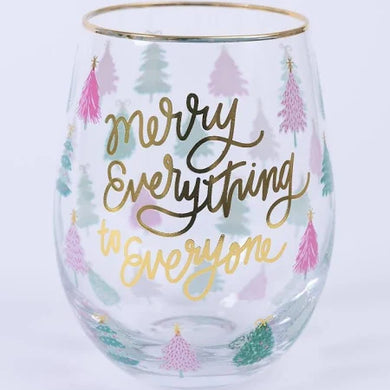 Merry Everything Stemless Wine Glass