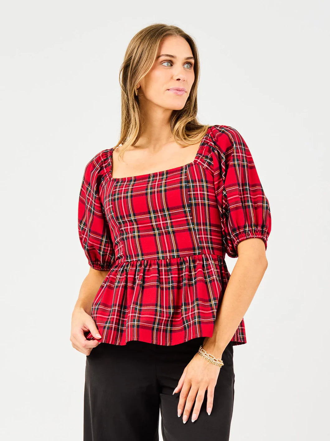 Plaid & Pretty Top