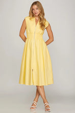 Load image into Gallery viewer, Blue Skies Ahead Midi Dress - Yellow