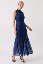 Load image into Gallery viewer, The Lily Organza Maxi-Navy