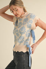 Load image into Gallery viewer, The Cozy in Bloom Knit Sweater-Baby Blue