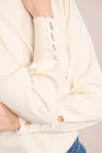 Load image into Gallery viewer, Back to Bows Knit Top - Cream