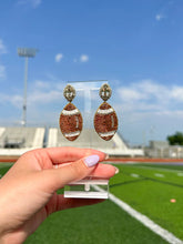 Load image into Gallery viewer, Glitz &amp; Glam Beaded Football Earrings