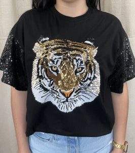 Eye of the Tiger Sequin T