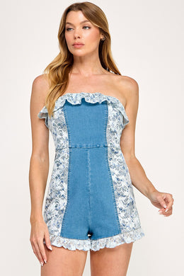 Making Memories Strapless Denim Romper