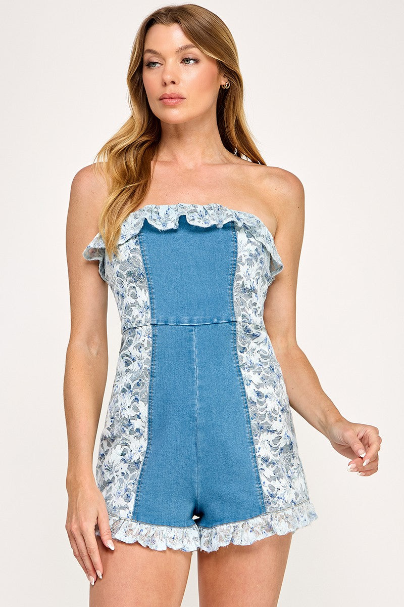Making Memories Strapless Denim Romper