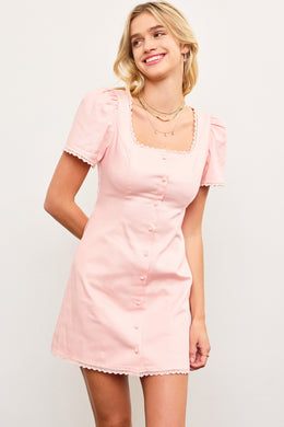 Remind Myself Mini Dress-Blush