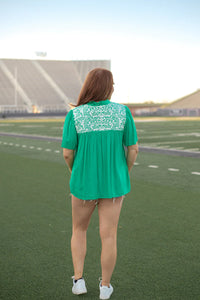 Greener In Kelly Green Top