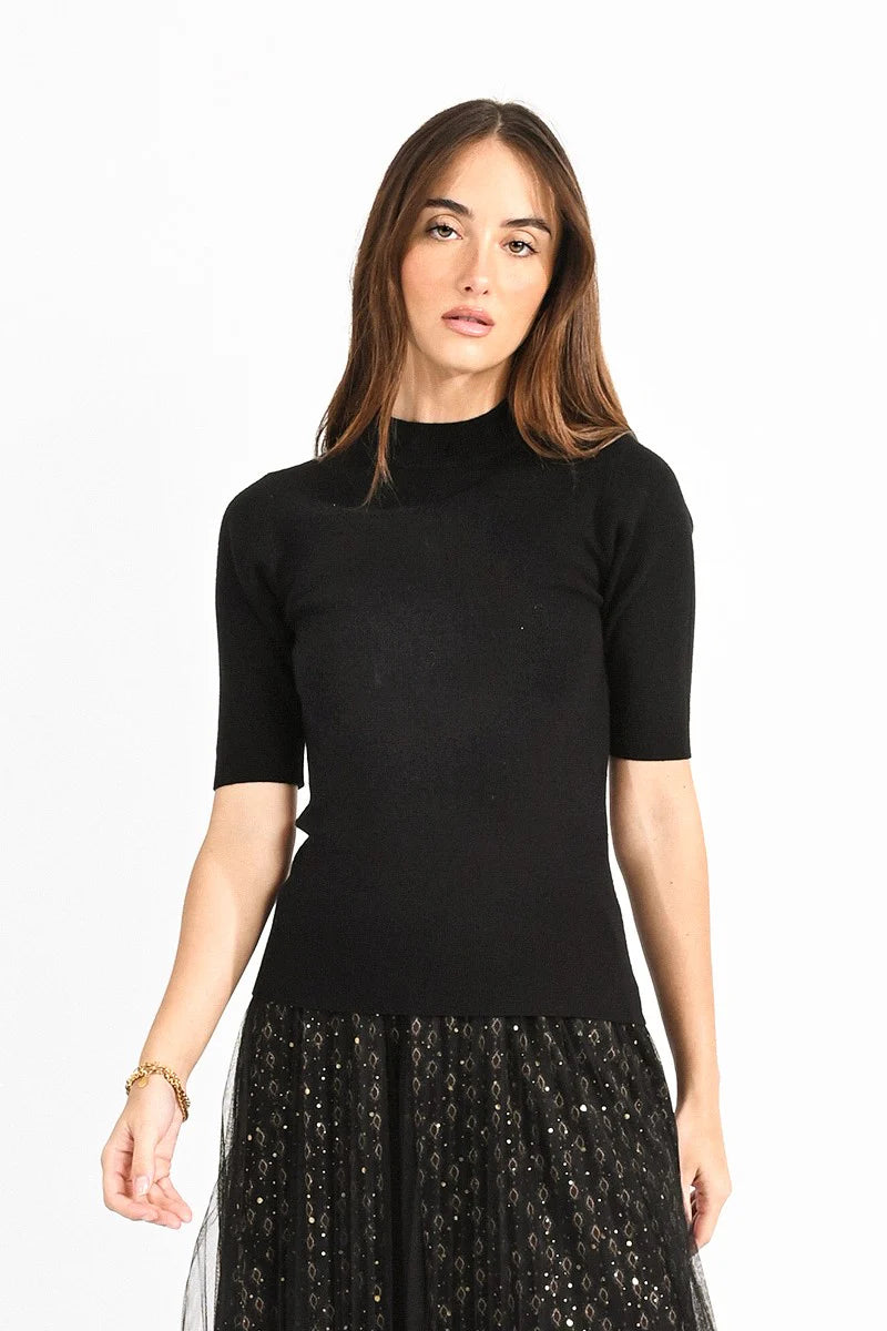 The Soft Serenity 3/4 Knit-Black