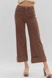 A State of Mind Colored Pants-Brown