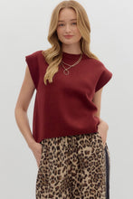Load image into Gallery viewer, The Short Story Knit Top-Burgundy