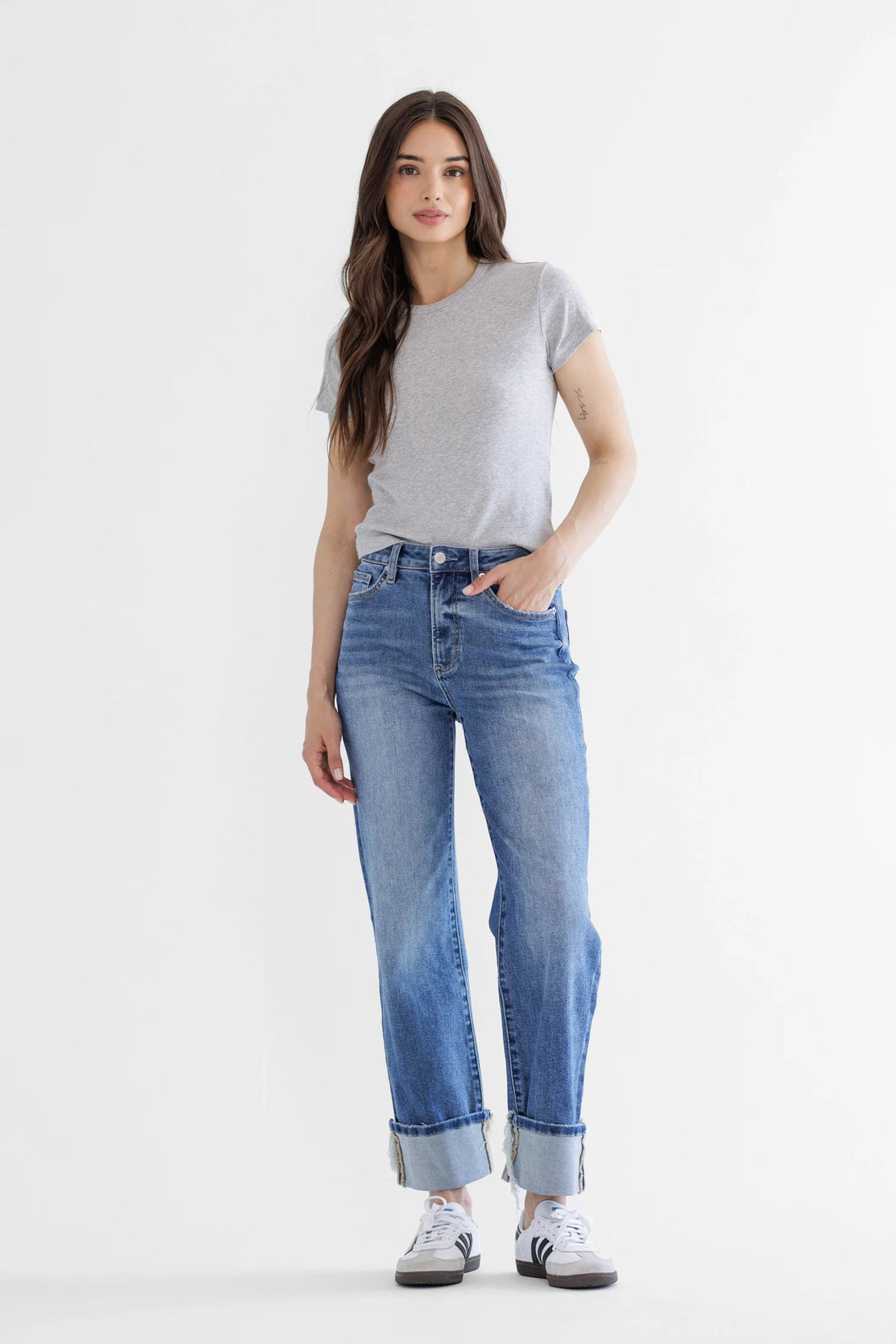Folded Cuffs Denim