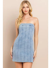 Load image into Gallery viewer, Come a Little Closer Denim Dress