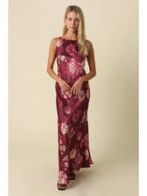 Load image into Gallery viewer, Wine &amp; Wildflowers Midi Dress