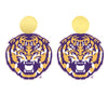 LSU Tiger Head Earrings