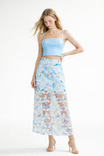Load image into Gallery viewer, Garden Party Midi Skirt-Blue