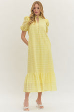 Load image into Gallery viewer, The Eyelet of My Dreams Midi Dress-Yellow
