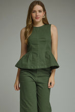 Load image into Gallery viewer, The Sweet Sophistication Peplum-Dark Green