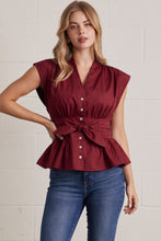 Load image into Gallery viewer, Rust &amp; Romance Top-Burgundy