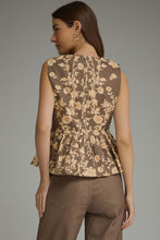 Load image into Gallery viewer, The Sweet Sophistication Peplum-Brown Floral
