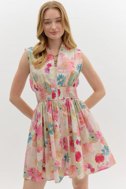 Vivid Gardens Mini Dress