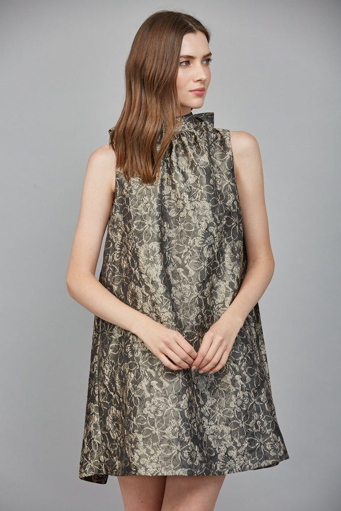 The Midnight Grace Jacquard Dress