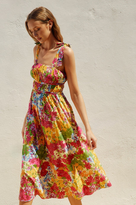 Daffodil Garden Midi Dress