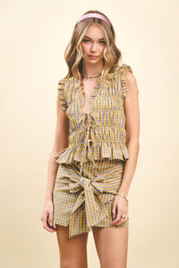 Callin Baton Rouge Gingham Top