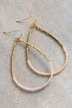 Load image into Gallery viewer, Gold Beaded Drop Earrings