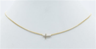 Gold Dainty Chain with Cross Necklace
