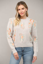 Load image into Gallery viewer, Sweetest Girl in Town Floral Knit Sweater