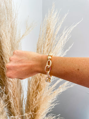 Gold Ball and Chain Bracelet
