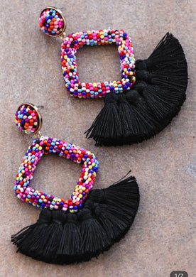 Beaded Tassel Earrings