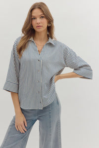 September Sky Striped Top