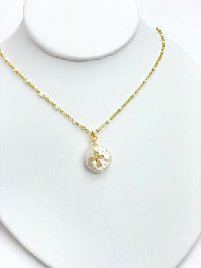 Madison Enamel Cross Necklace