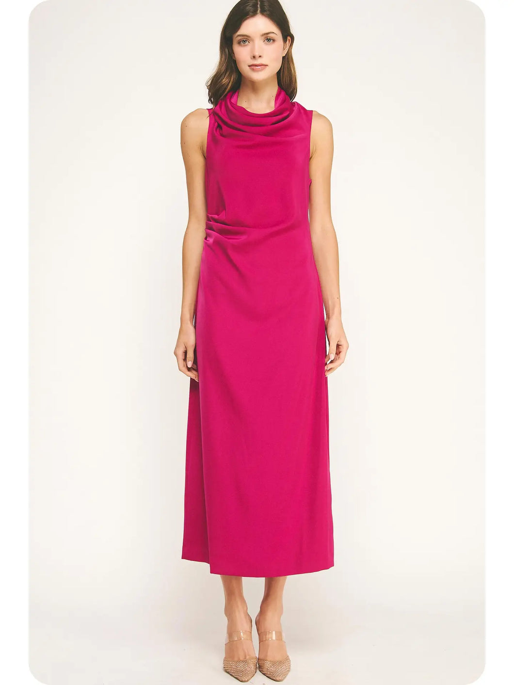 Glow with Grace Midi-Magenta