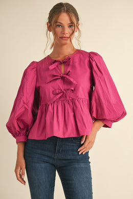 Everyday Luxe Bow Tie Top