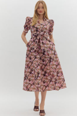The Vintage Bloom Midi Dress
