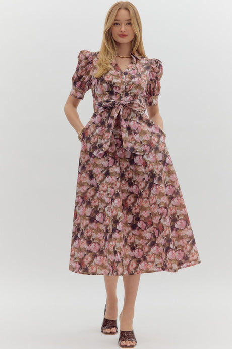 The Vintage Bloom Midi Dress