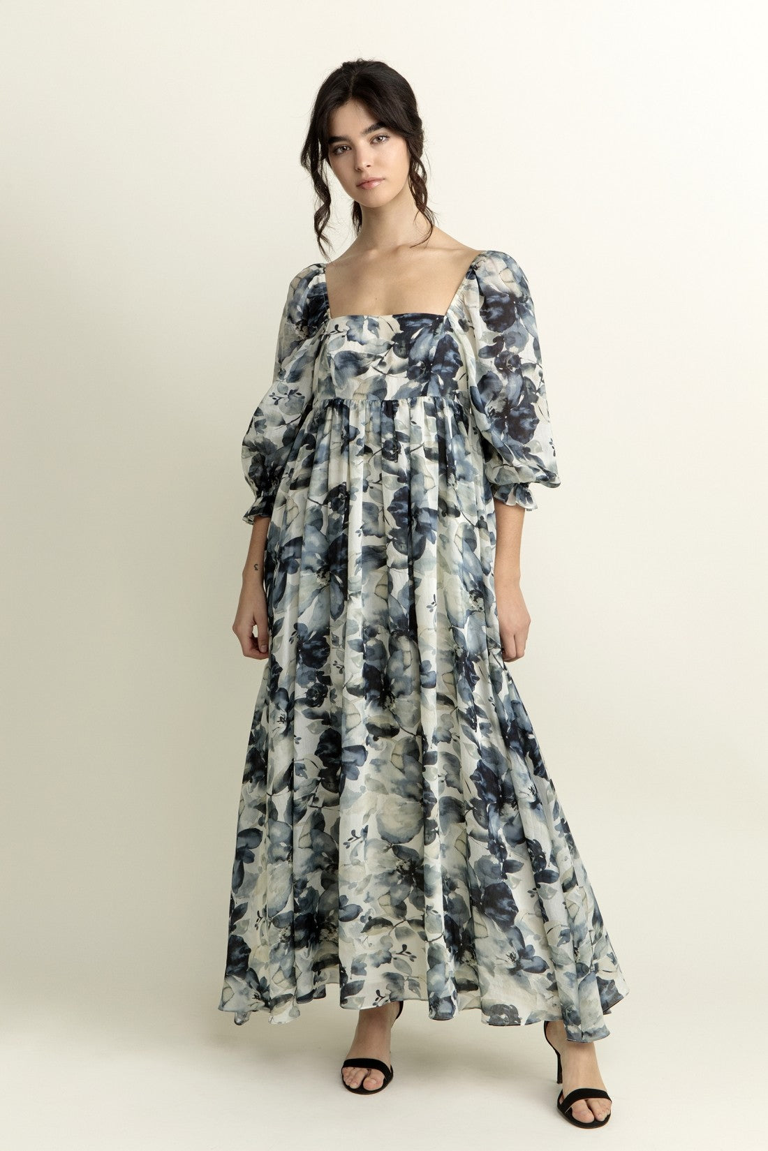 Going With the Flow Maxi Babydoll Dress Large Going With the Flow Maxi Babydoll Dress Large
