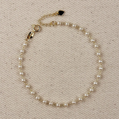Delicate Pearl Bracelet-6.5